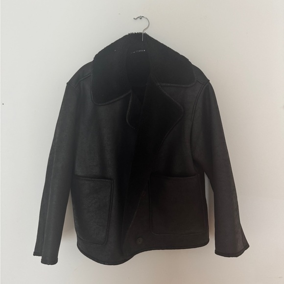 Zara Black Teddy Jacket - Picture 5 of 5